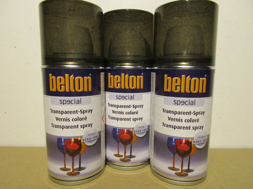 3 Spraydosen Belton Tönungsspray schwarz Transparent 150ml
