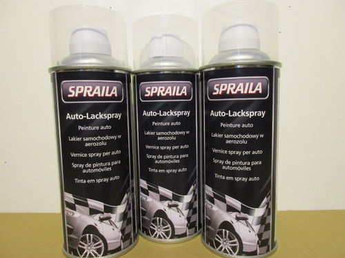 3 Spraydosen Lackspray Klarlack glänzend Spraila Sprühlack 2-Schicht Klarlack 400ml