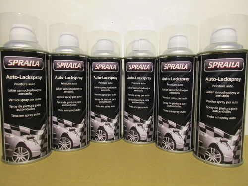 6 Spraydosen Lackspray Klarlack glänzend Spraila Sprühlack 2-Schicht Klarlack 400ml