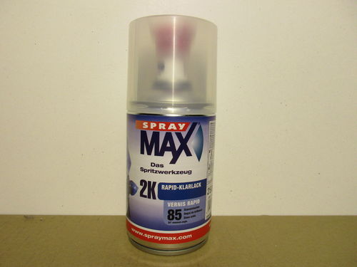 1 Spraydose 2K Rapid Klarlack SprayMax 250ml inkl. Härter Lackspray Klarlack glänzend