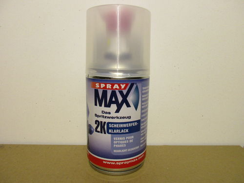 1 Spraydose 2K Scheinwerfer Klarlack SprayMax 250ml inkl. Härter Lackspray Klarlack glänzend